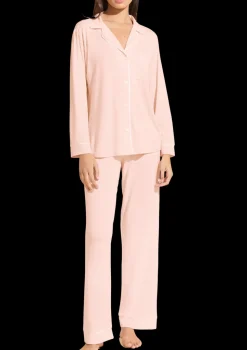 Gisele Tencel Modal Long PJ Set in Petal Pink/Ivory