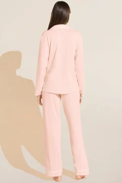 Gisele Tencel Modal Long PJ Set in Petal Pink/Ivory