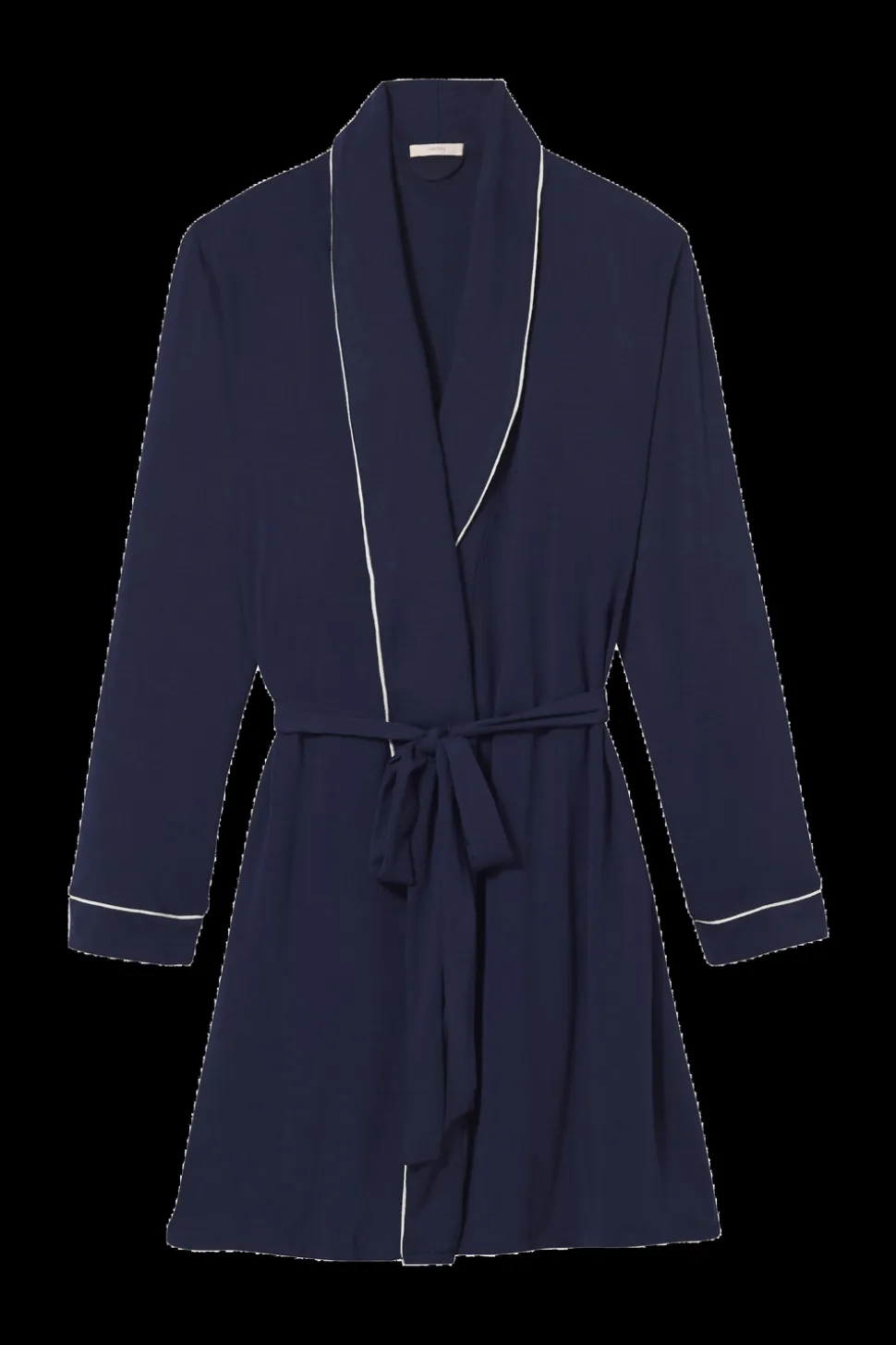 Gisele Tuxedo Robe in Navy/Ivory