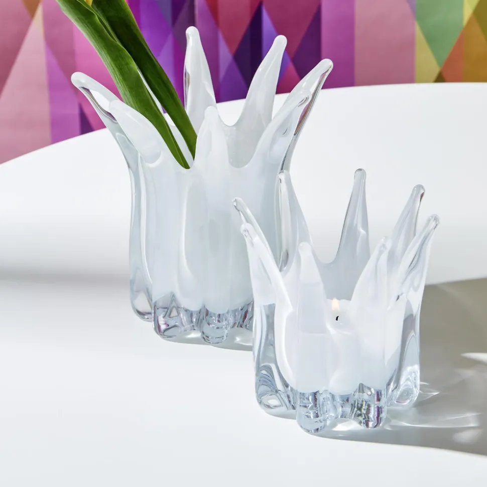 Glass Candle Holder & Vase, Set of 3