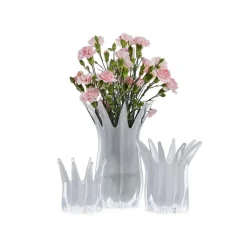Glass Candle Holder & Vase, Set of 3