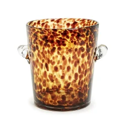 Glass Tortoise Print Ice Bucket