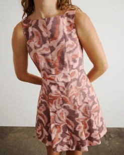 Glenda Dress in Mahogany & Sugarcane Multi