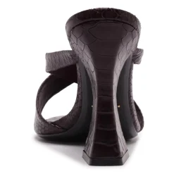 Glenda Leather Sandal in Dark Plum