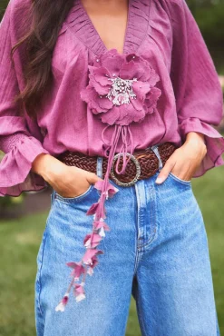 Gol Blouse in Plum