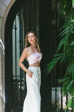 Gol Crop Top in Pink