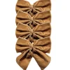 Gold Bow Velvet Napkin Ties, Set of 4