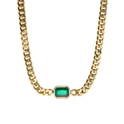 Gold Chunky Gem Choker
