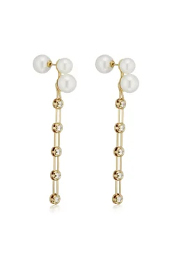 Gold Crystal Strass Earrings