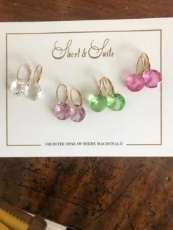 Gold Drop Gem Earring