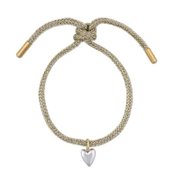 Gold Lurex Bracelet with Mini Heart
