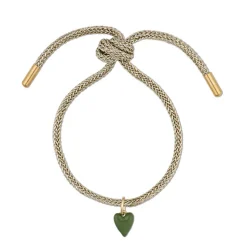 Gold Lurex Bracelet with Mini Heart