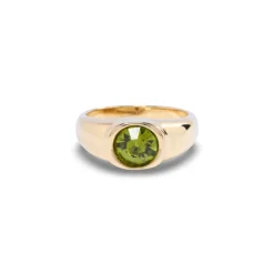 Gold Small Round Stone Ring