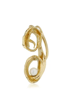 Gold Spiral Over Ear Cuff