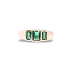 Gold Tristone Ring