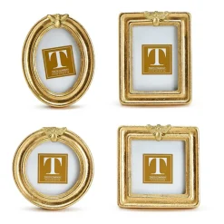 Golden Bee Gold Leaf Finish Photo Frame, Set of 4