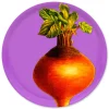 Golden Beet Large Round Birchwood Tray