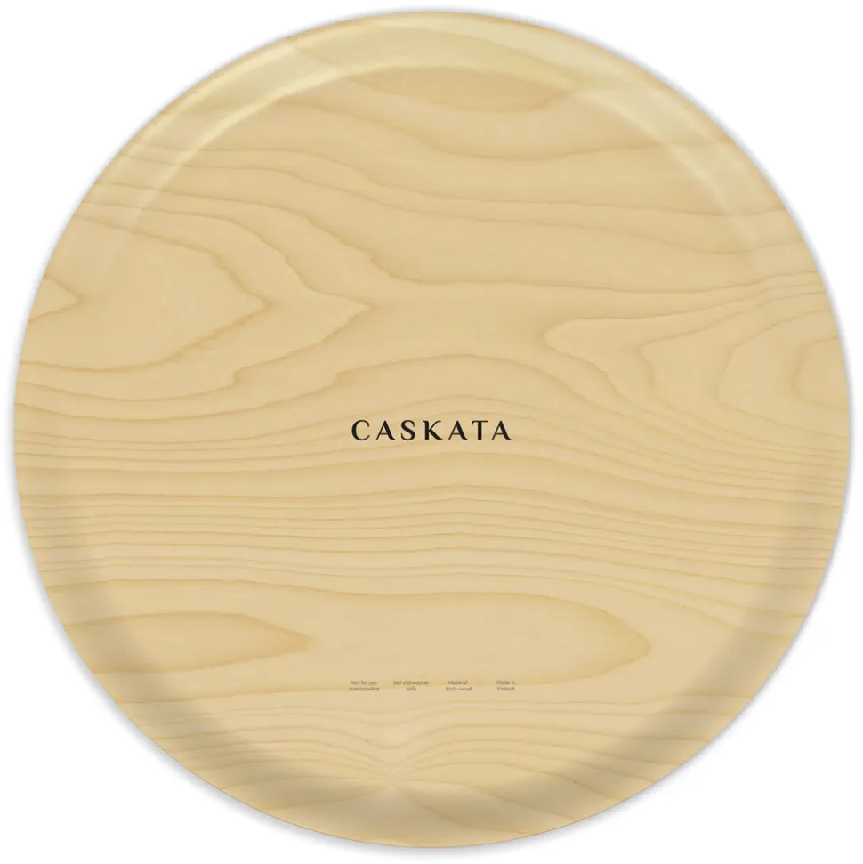 Golden Beet Large Round Birchwood Tray