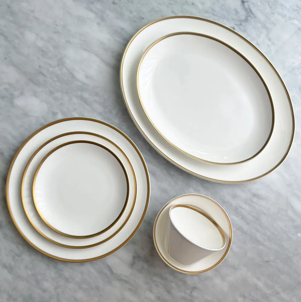 Golden Edge Oval Platter