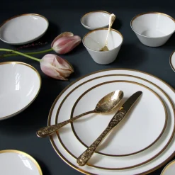 Golden Edge Plate, Set of 2