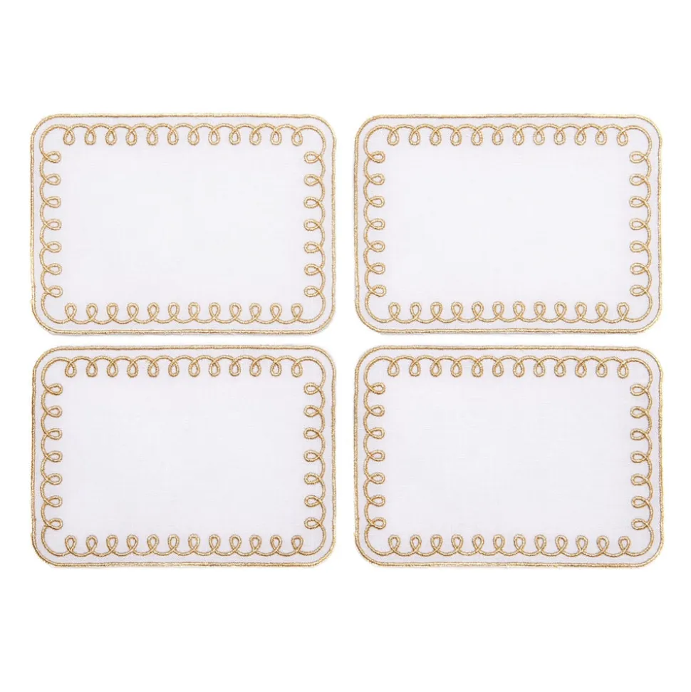 Golden Loopy Cocktail Napkins