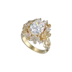 Golden Posy Diamond Ring