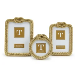 Golden Threads Top Knot Rope Photo Frame, Set of 3