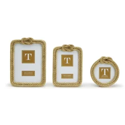 Golden Threads Top Knot Rope Photo Frame, Set of 3