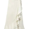 Golestan Ruffle Skirt in Off-White