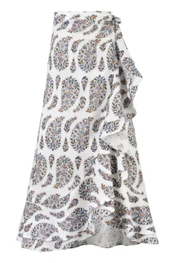 Golestan Ruffle Skirt in Paisley