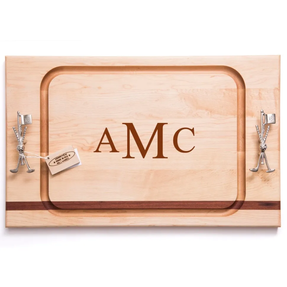 Golf Club and Flag Double Handle Steak Boards