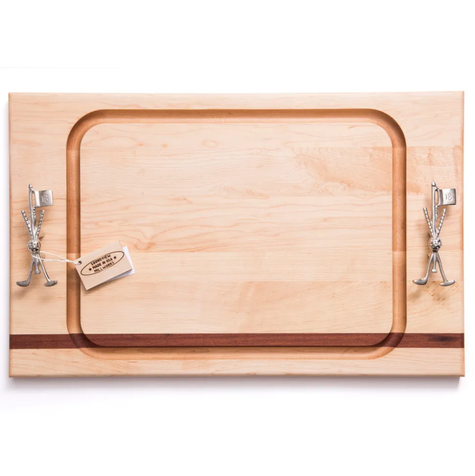 Golf Club and Flag Double Handle Steak Boards