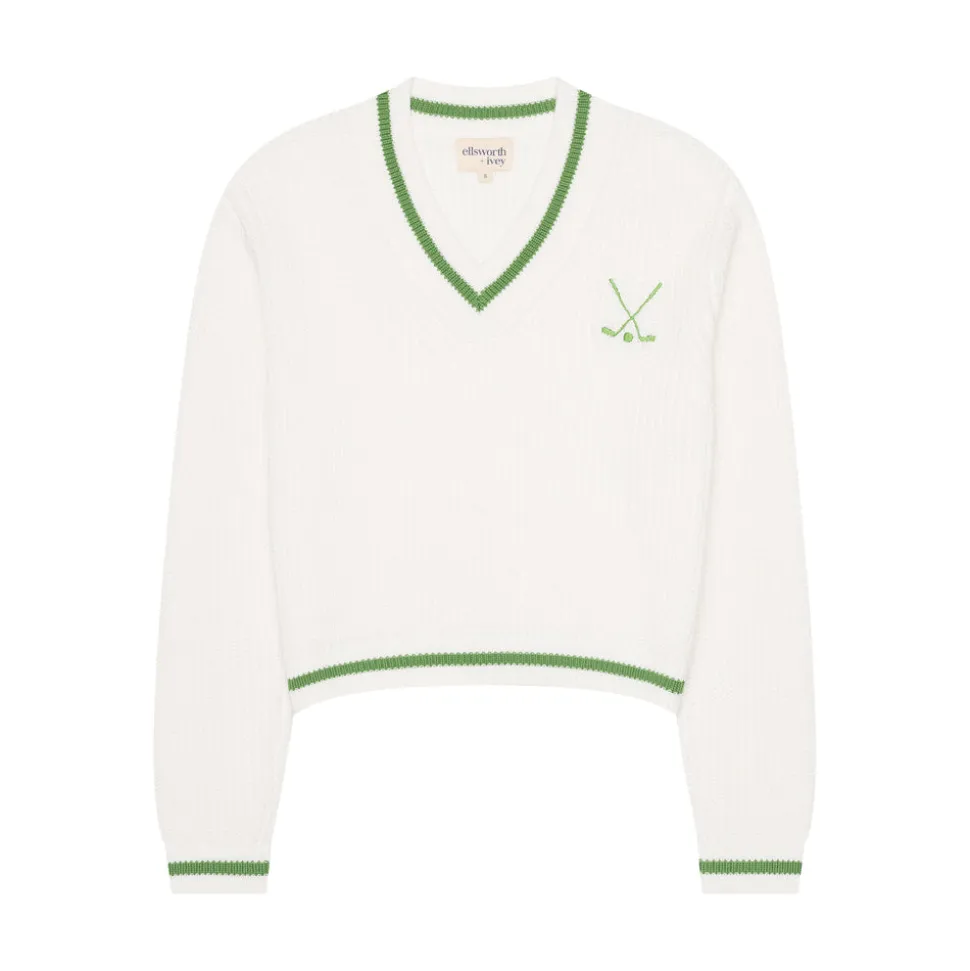 Golf Club Varsity Sweater in Green