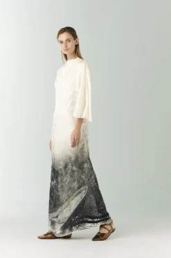 Gonzalez Silk Jacquard Maxi Dress in Paisajes Selva