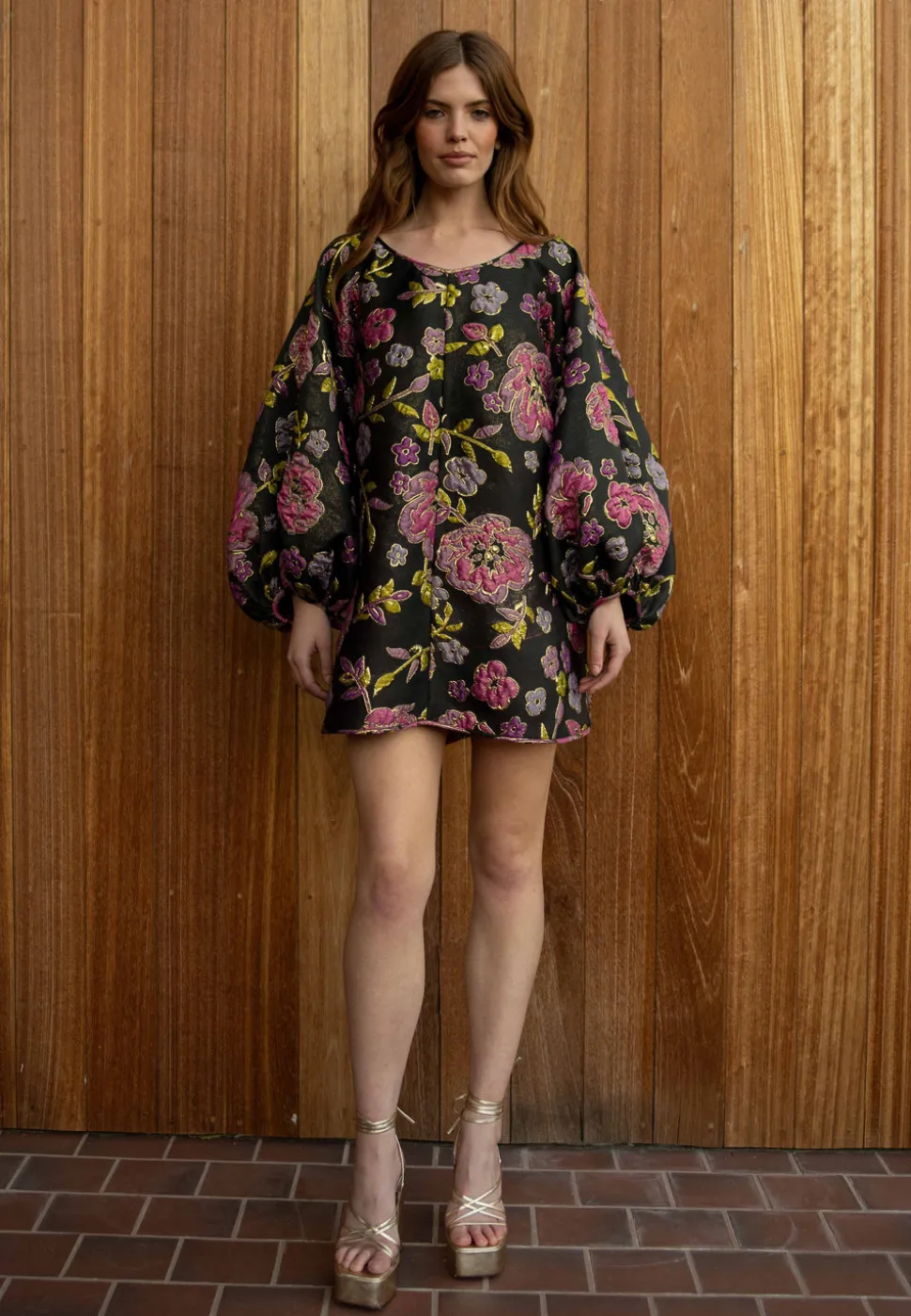 Good Luck Dress in Black & Pink
