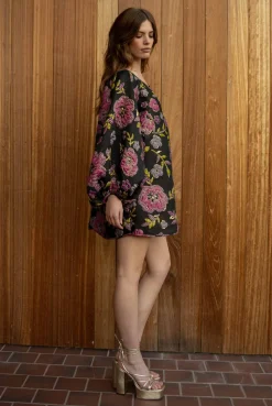Good Luck Dress in Black & Pink