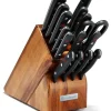 Gourmet Knife Block Set in Acacia, Set of 16