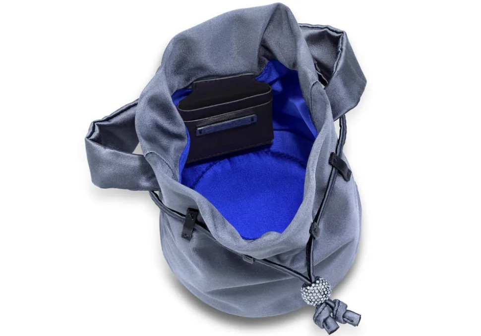 Grace Pouch Petite in Iron Satin