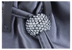 Grace Pouch Petite in Iron Satin