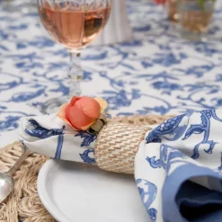 Granada Cornflower Napkins in Blue, Set of 6