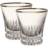 Grand Royal Gold Old Fashioned Pair in Clear & Gold