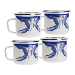 Grande Mugs in Blue Crab, Set of 4