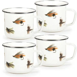 Grande Mugs in Flying Fish, Set of 4
