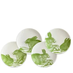 Green Bunnies Canape Plates