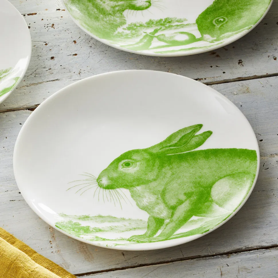 Green Bunnies Canape Plates