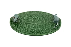 Green Lily Cheese Tray with Natural Mouse