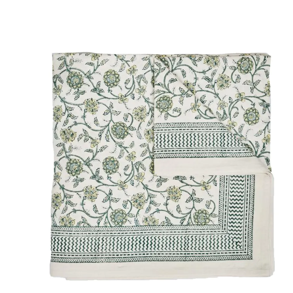 Green Petals Tablecloth