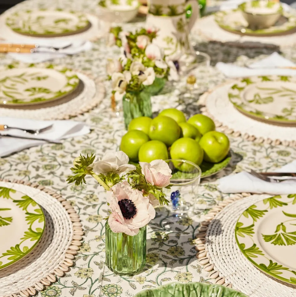 Green Petals Tablecloth