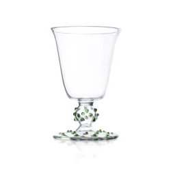 Green Pom Wine Glass