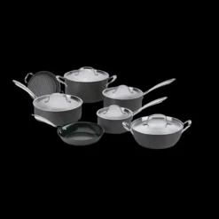 GreenGourmet® Hard Anodized 12-Piece Set in Black